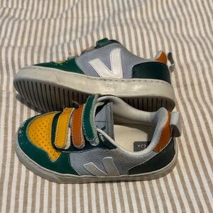 Veja Kids Sneakers in Green, Yellow, and Orange